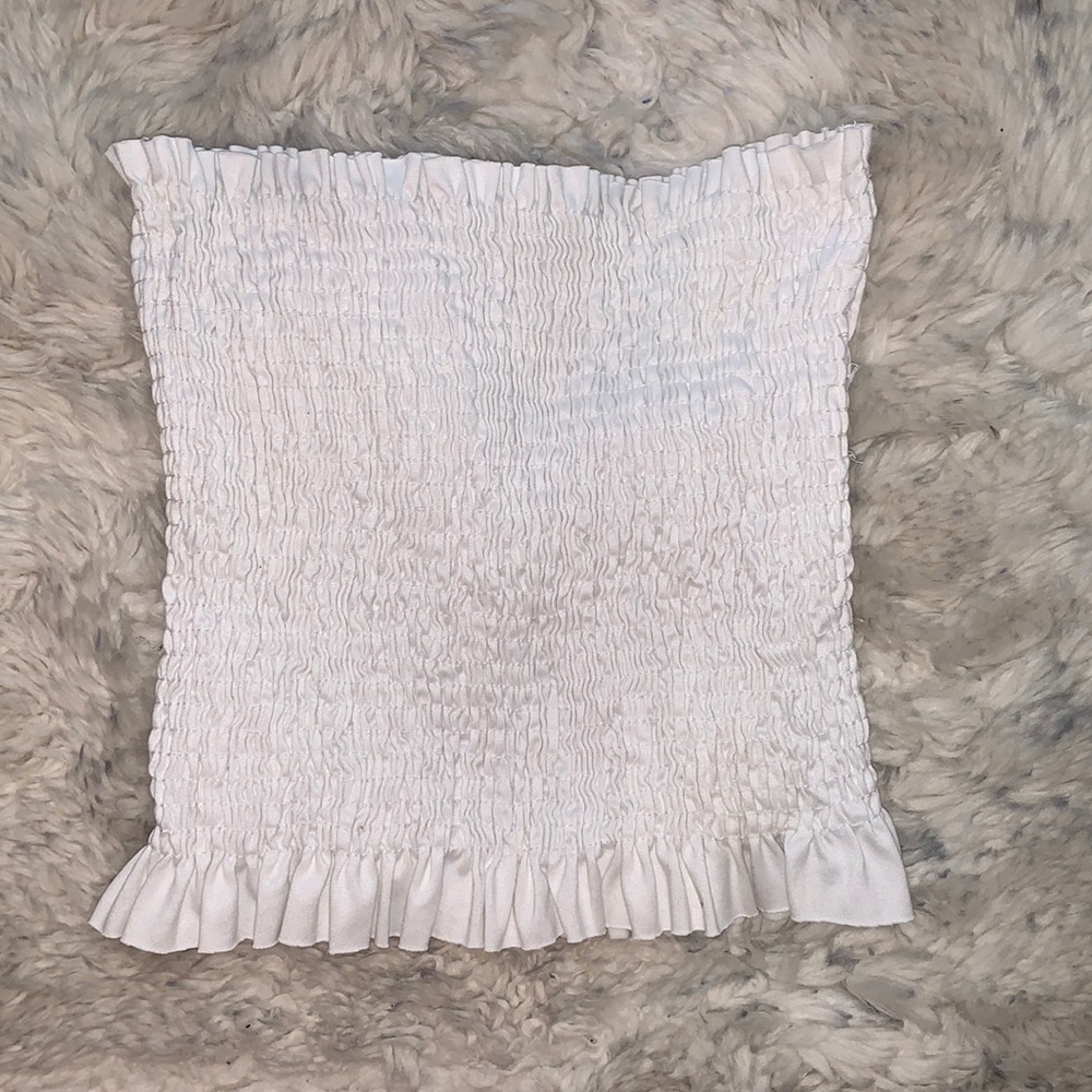 White Popcorn Tube Top